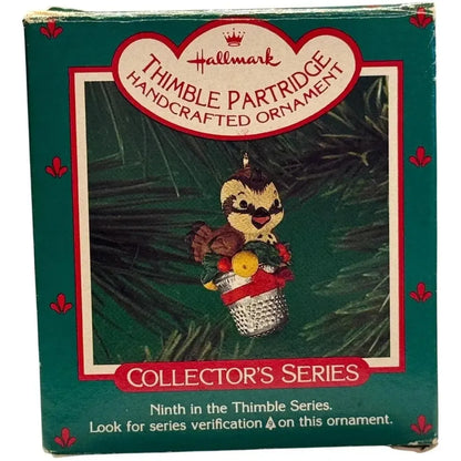 1986 Thimble Partridge Hallmark Ornament (Thimble) QX4066