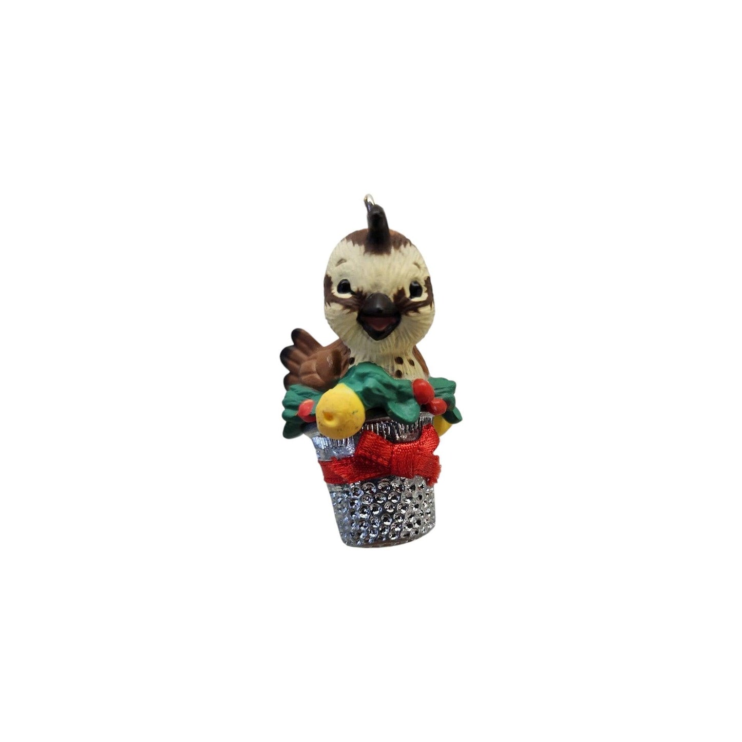 1986 Thimble Partridge Hallmark Ornament (Thimble) QX4066 Image1