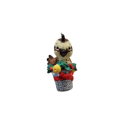 1986 Thimble Partridge Hallmark Ornament (Thimble) QX4066 Image1
