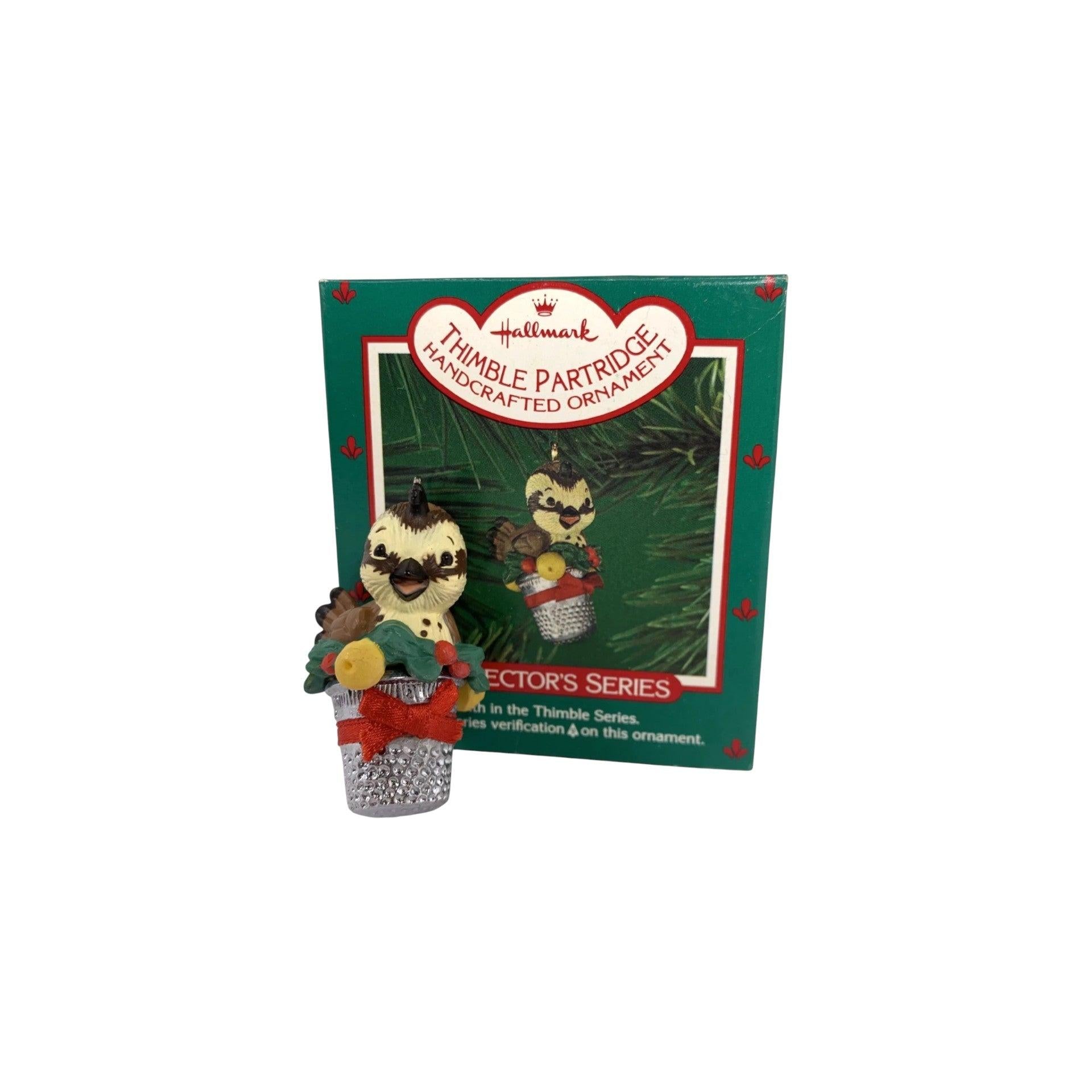 1986 Thimble Partridge Hallmark Ornament (Thimble) QX4066 Image3
