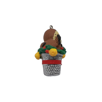 1986 Thimble Partridge Hallmark Ornament (Thimble) QX4066 Image5