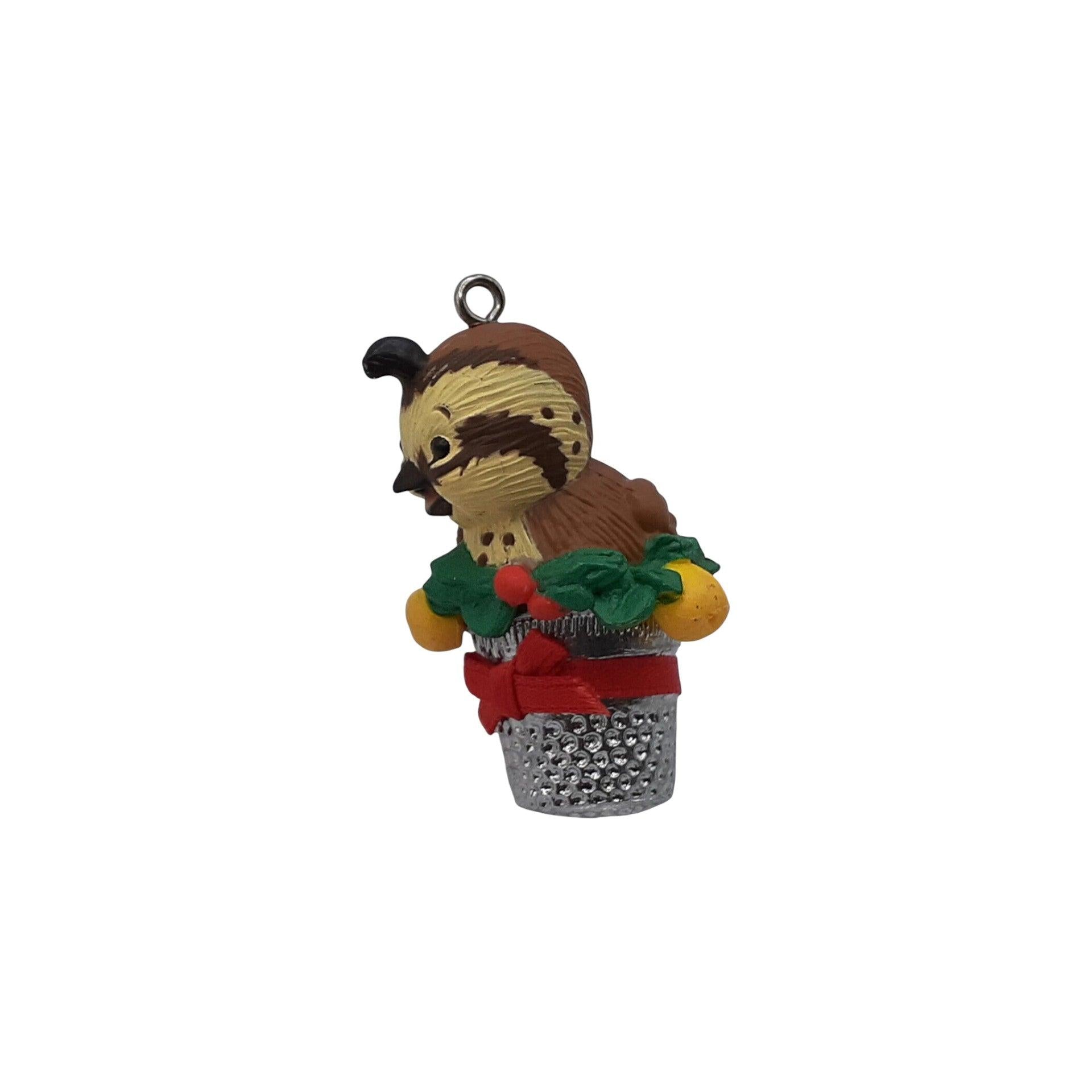 1986 Thimble Partridge Hallmark Ornament (Thimble) QX4066 Image7