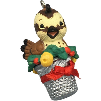 1986 Thimble Partridge Hallmark Ornament (Thimble) QX4066