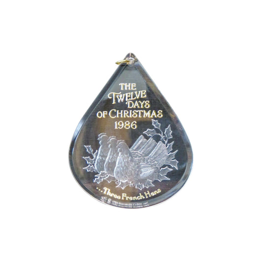 1986 Three French Hens Hallmark Ornament (Twelve Days of Christmas) QX3786 Image1