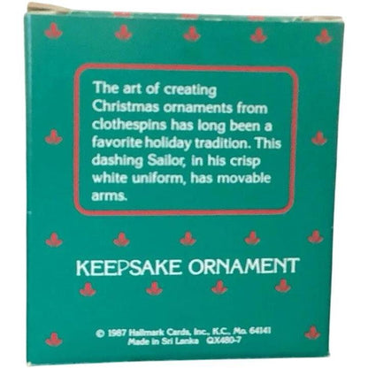 1987 Sailor Hallmark Ornament (Clothespin Soldier) QX4807