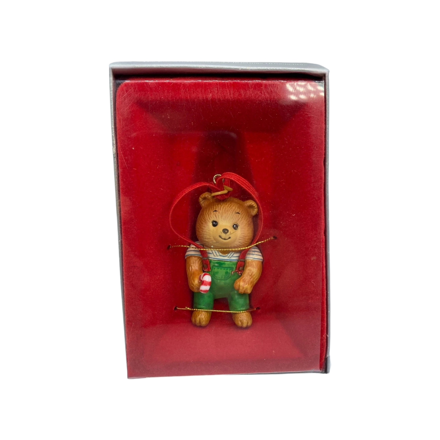 1987 Teddy’s Suspenders – Hanging Ornament (Teddy Bear – Enesco)