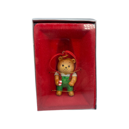 1987 Teddy’s Suspenders – Hanging Ornament (Teddy Bear – Enesco)