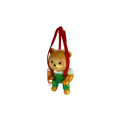 1987 Teddy’s Suspenders – Hanging Ornament (Teddy Bear – Enesco)