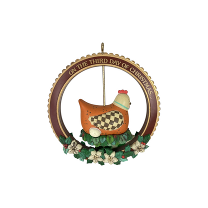 1987 Three French Hens - From The Twelve Days of Christmas (Enesco) 556440