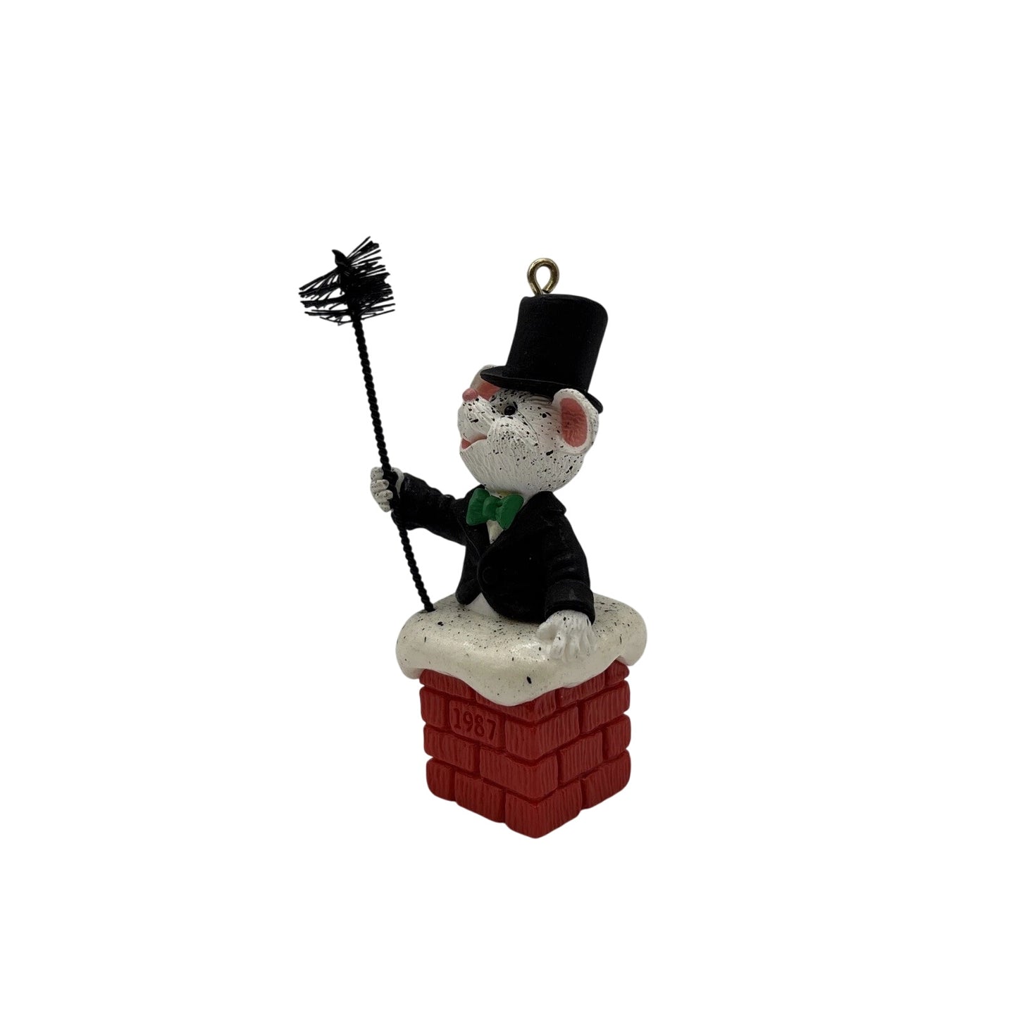 1987 Wee Chimney Sweep Hallmark Ornament (Mouse) QX4519