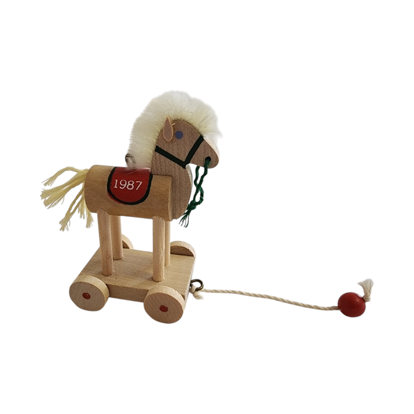 1987 Wooden Horse Hallmark Ornament (Nostalgic Childhood) QX4417