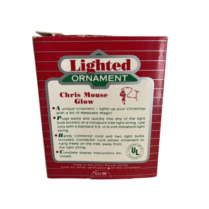 1987 Chris Mouse Glow Hallmark Ornament (Chris Mouse) QLX7057