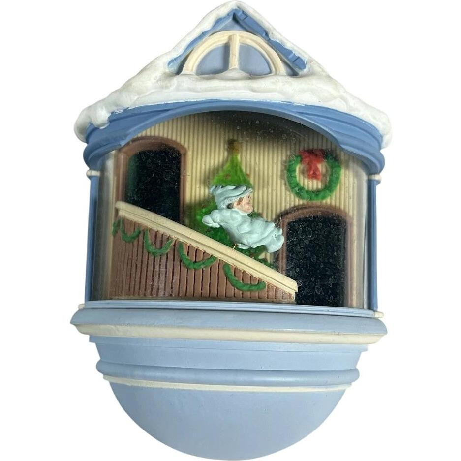 1987 Christmas Morning Baby Hallmark Ornament (Magic Globe) QLX7013