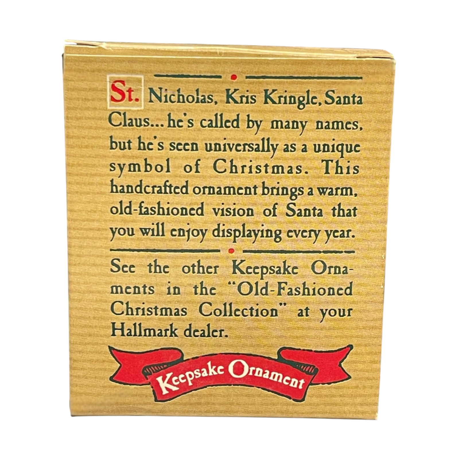 1987 Folk Art Santa Hallmark Ornament (Santa Claus) QX4749