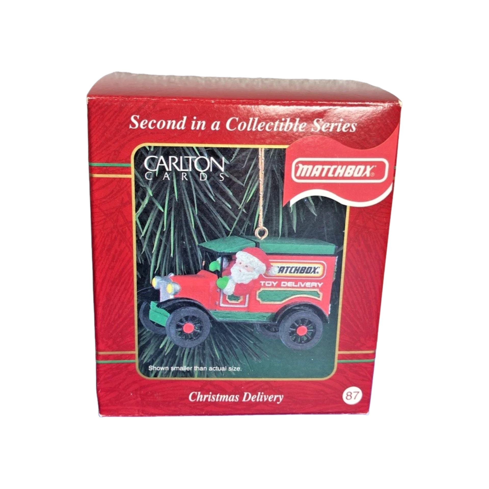 1987 Matchbox Christmas Delivery Carlton Cards Ornaments (Vehicle) CXOR-071A Image2