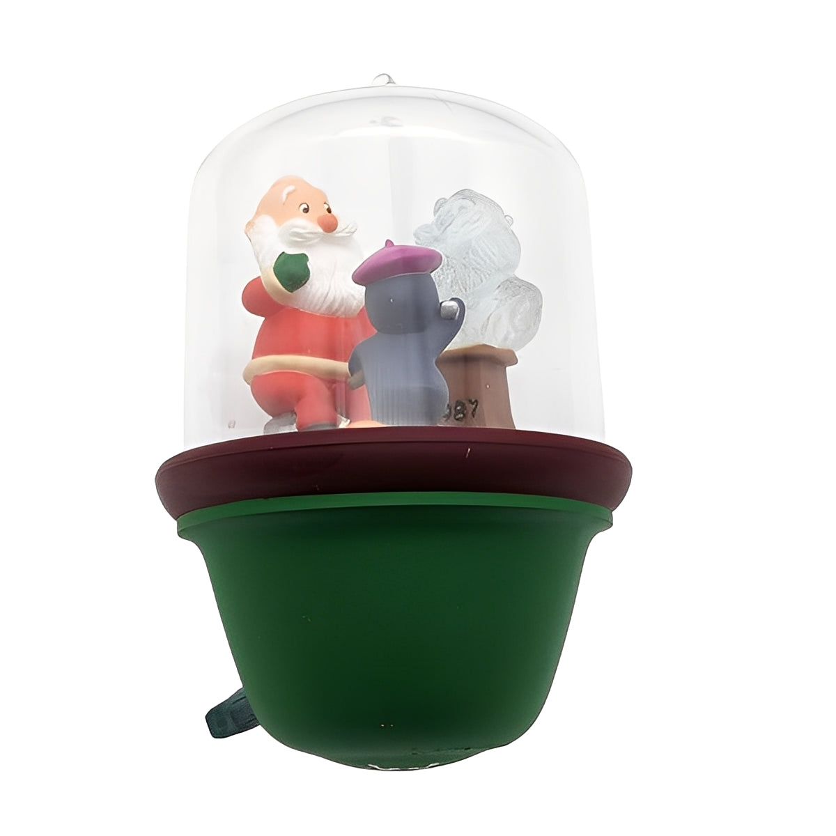 1987 Perfect Portrait Hallmark Ornament (Santa and Sparky) QLX7019