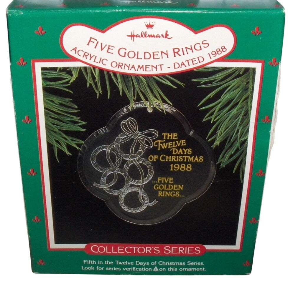 1988 Five Golden Rings Hallmark Ornament (Twelve Days of Christmas) QX3714