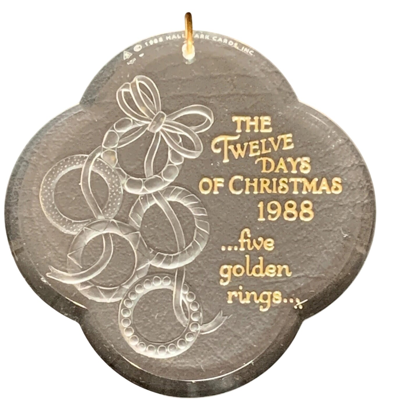 1988 Five Golden Rings Hallmark Ornament (Twelve Days of Christmas) QX3714