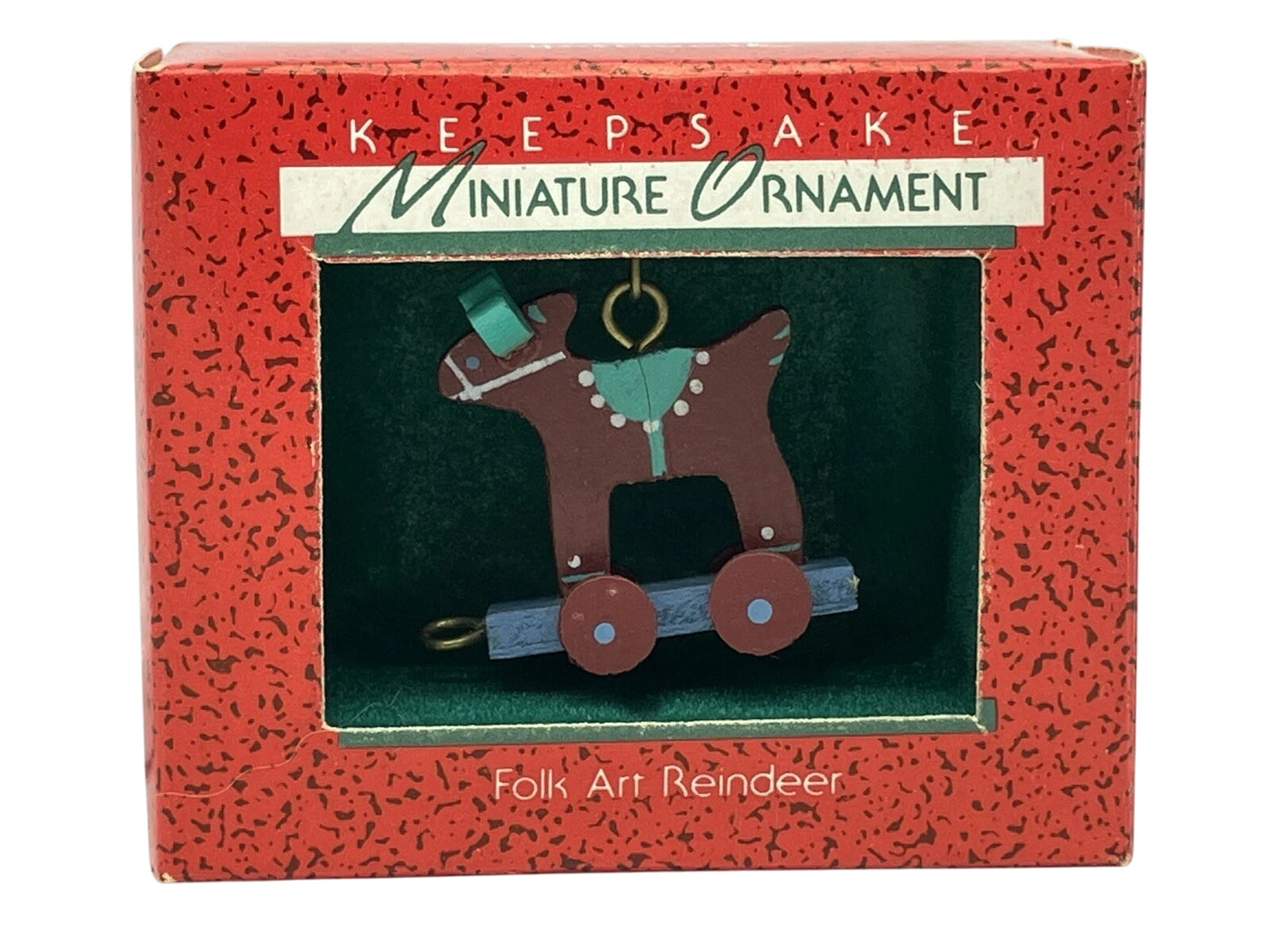 1988 Folk Art Reindeer Hallmark Ornament (Reindeer) QXM5684