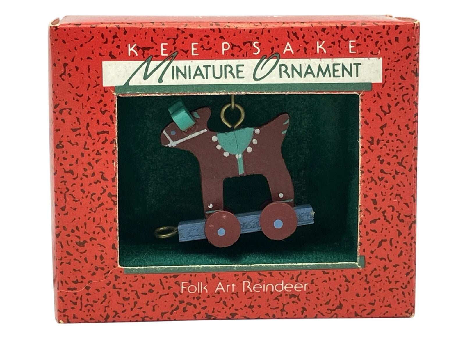 1988 Folk Art Reindeer Hallmark Ornament (Reindeer) QXM5684