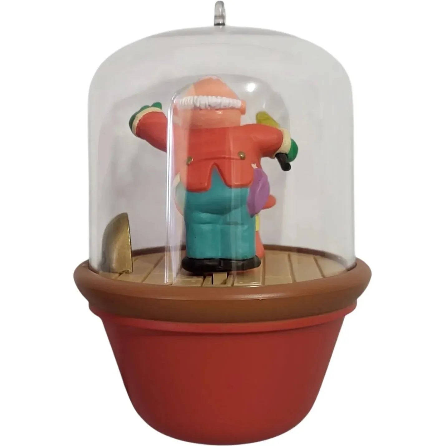 1988 On With the Show Hallmark Ornament (Santa and Sparky) QLX7191