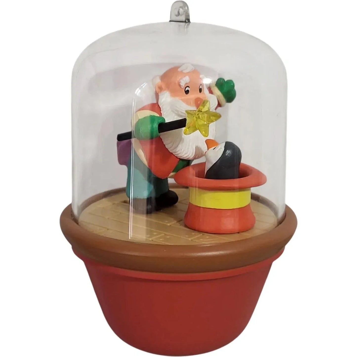 1988 On With the Show Hallmark Ornament (Santa and Sparky) QLX7191