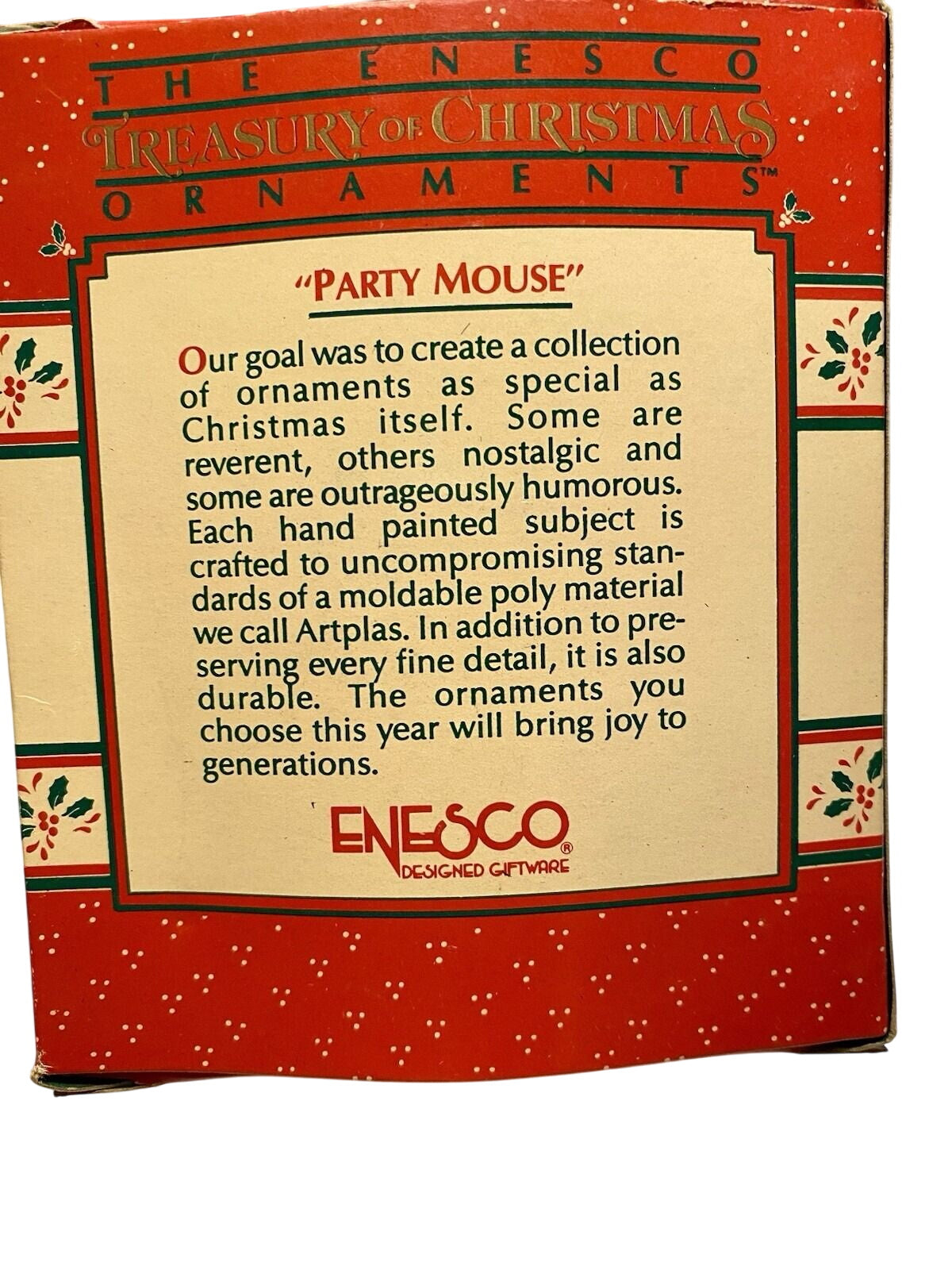 1988 Party Mouse Enesco Ornament (Mouse) 558435