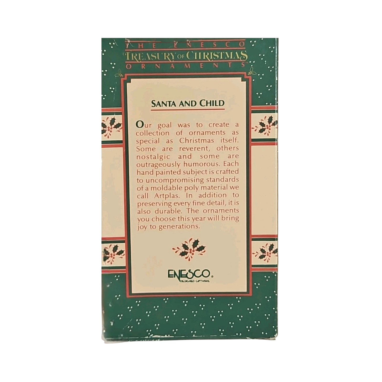 1988 Santa and Child Enesco Ornament (Enesco) 551236