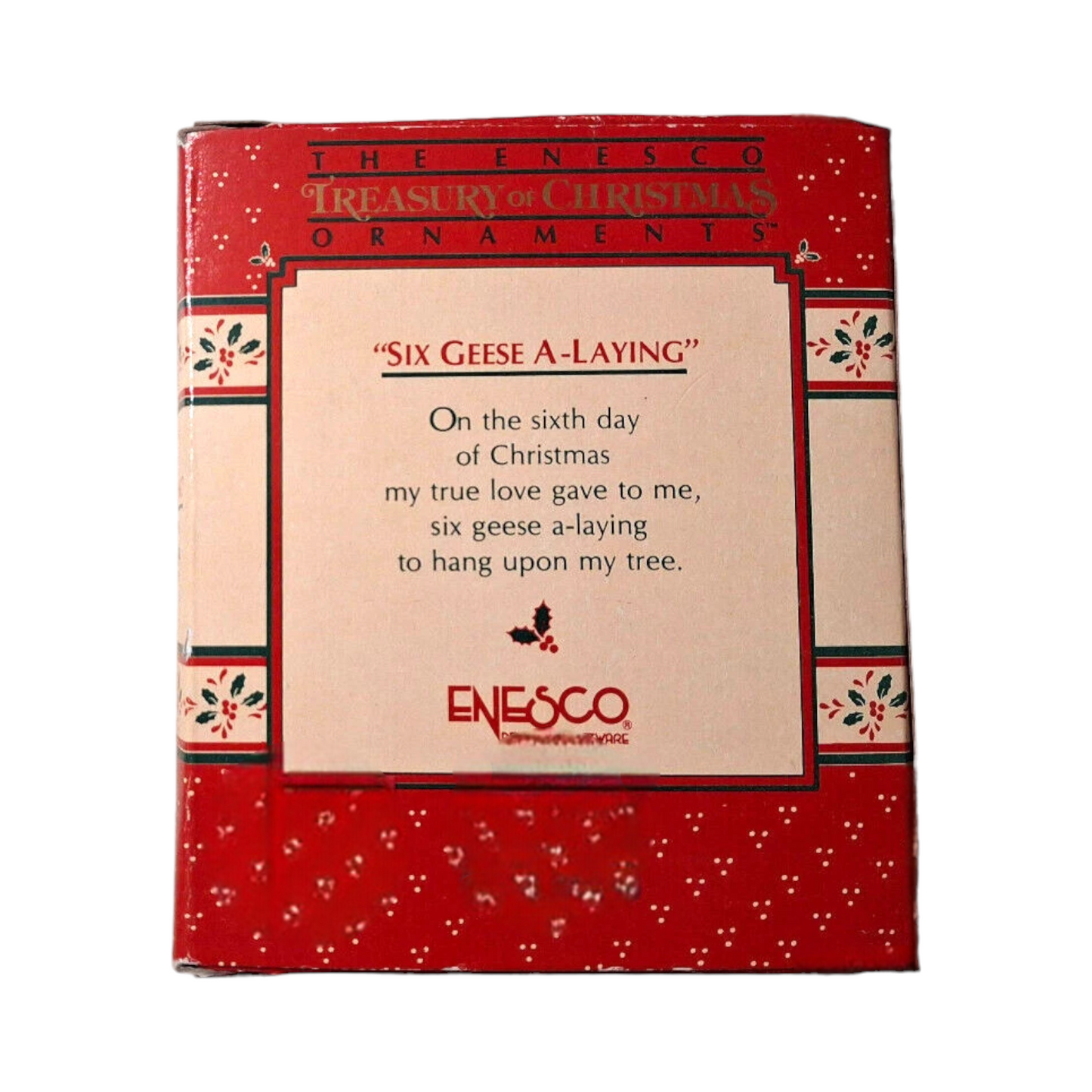 1988 Six Geese A-Laying - From The Twelve Days of Christmas (Enesco)