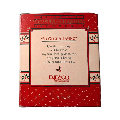 1988 Six Geese A-Laying - From The Twelve Days of Christmas (Enesco)