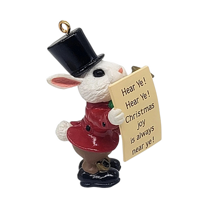 1988 The Town Crier Hallmark Ornament (Bunny) QX4734