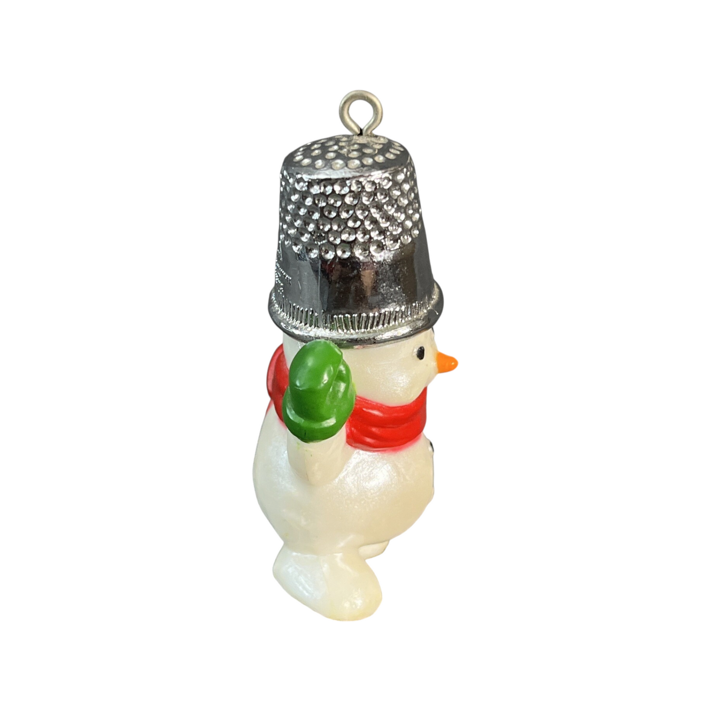 1988 Thimble Snowman Hallmark Ornament (Thimble) QX405-4