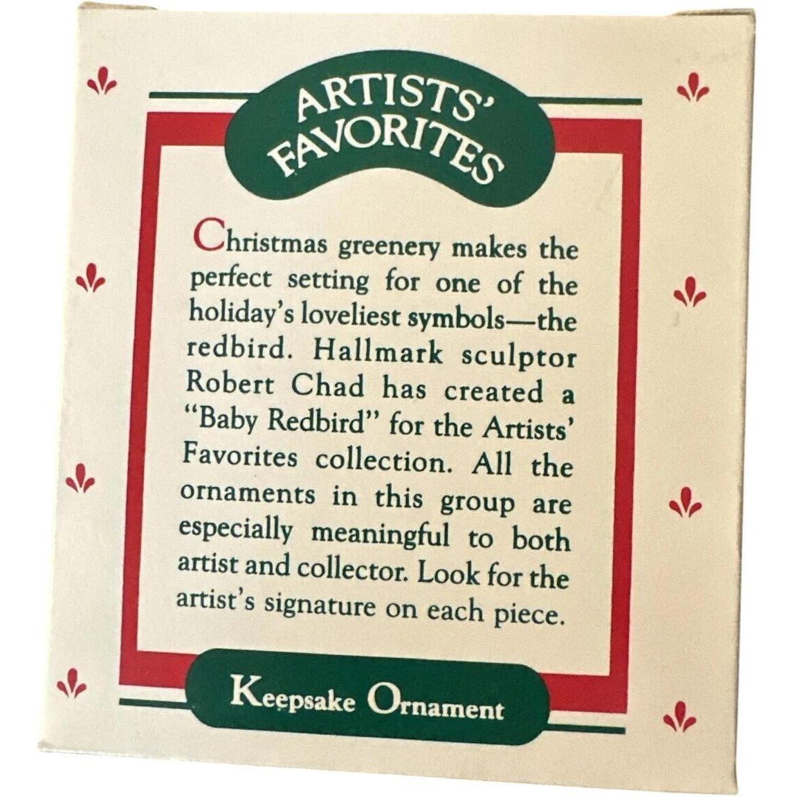 1988 Baby Redbird Hallmark Ornament (Bird) QX4101