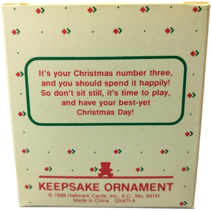 1988 Child's Third Christmas Hallmark Ornament (Child's Age Collection) QX4714