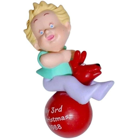 1988 Child's Third Christmas Hallmark Ornament (Child's Age Collection) QX4714