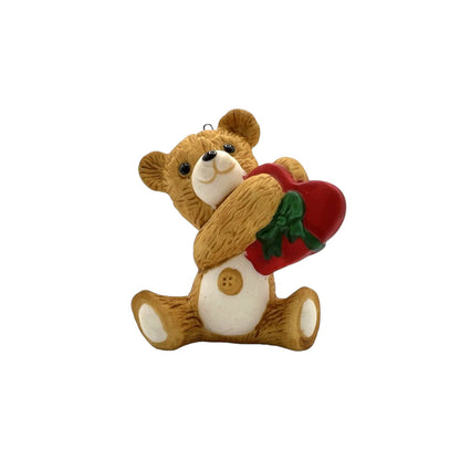 1988 Cinnamon Bear with Heart Hallmark Ornament QX4044 Image1