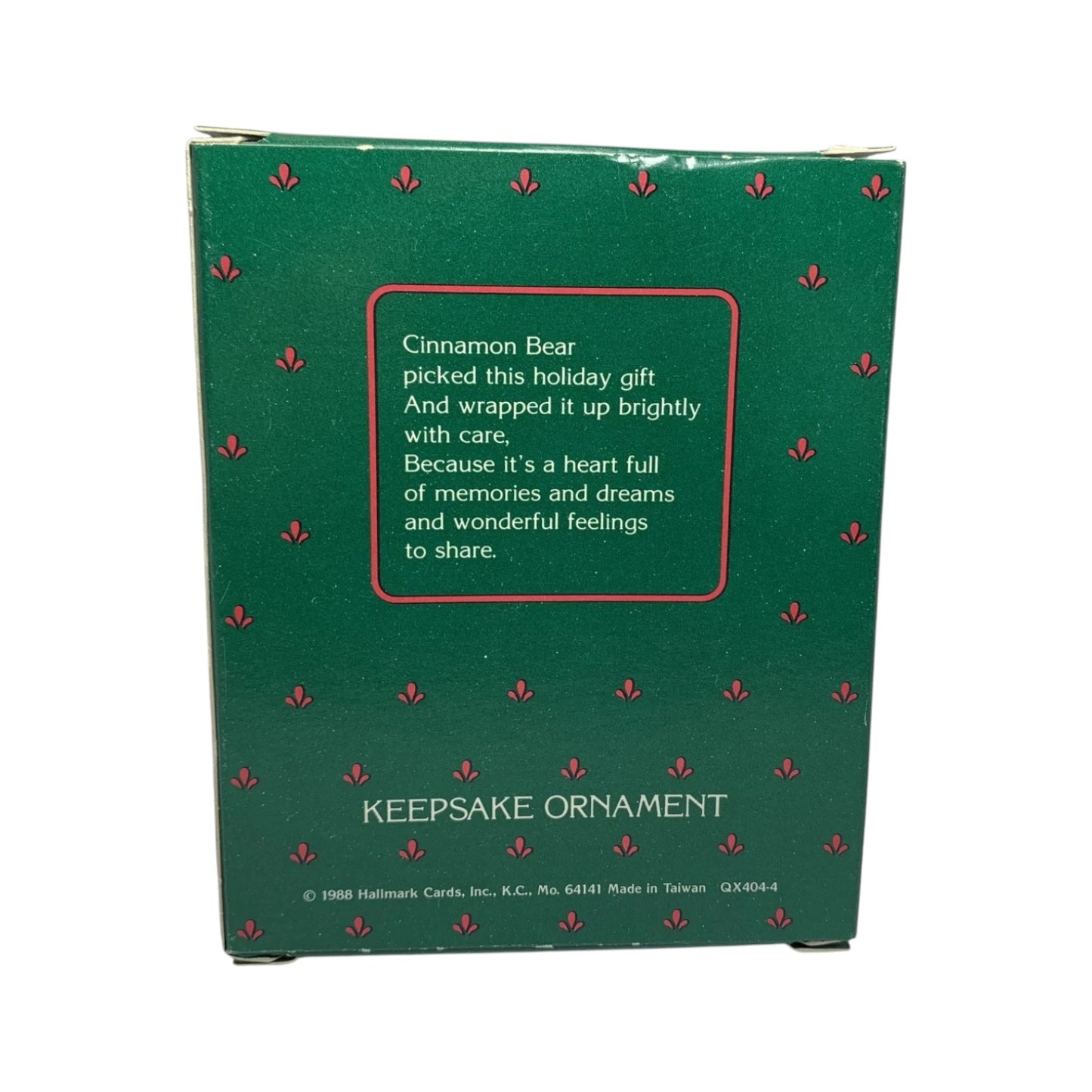 1988 Cinnamon Bear with Heart Hallmark Ornament QX4044 Image6