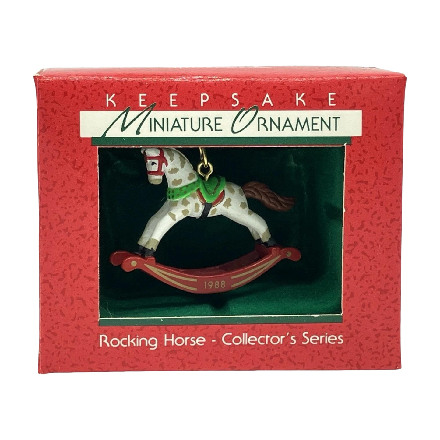 1988 Dappled - Red Rockers Hallmark Ornament (Miniature Rocking Horse) QXM5624