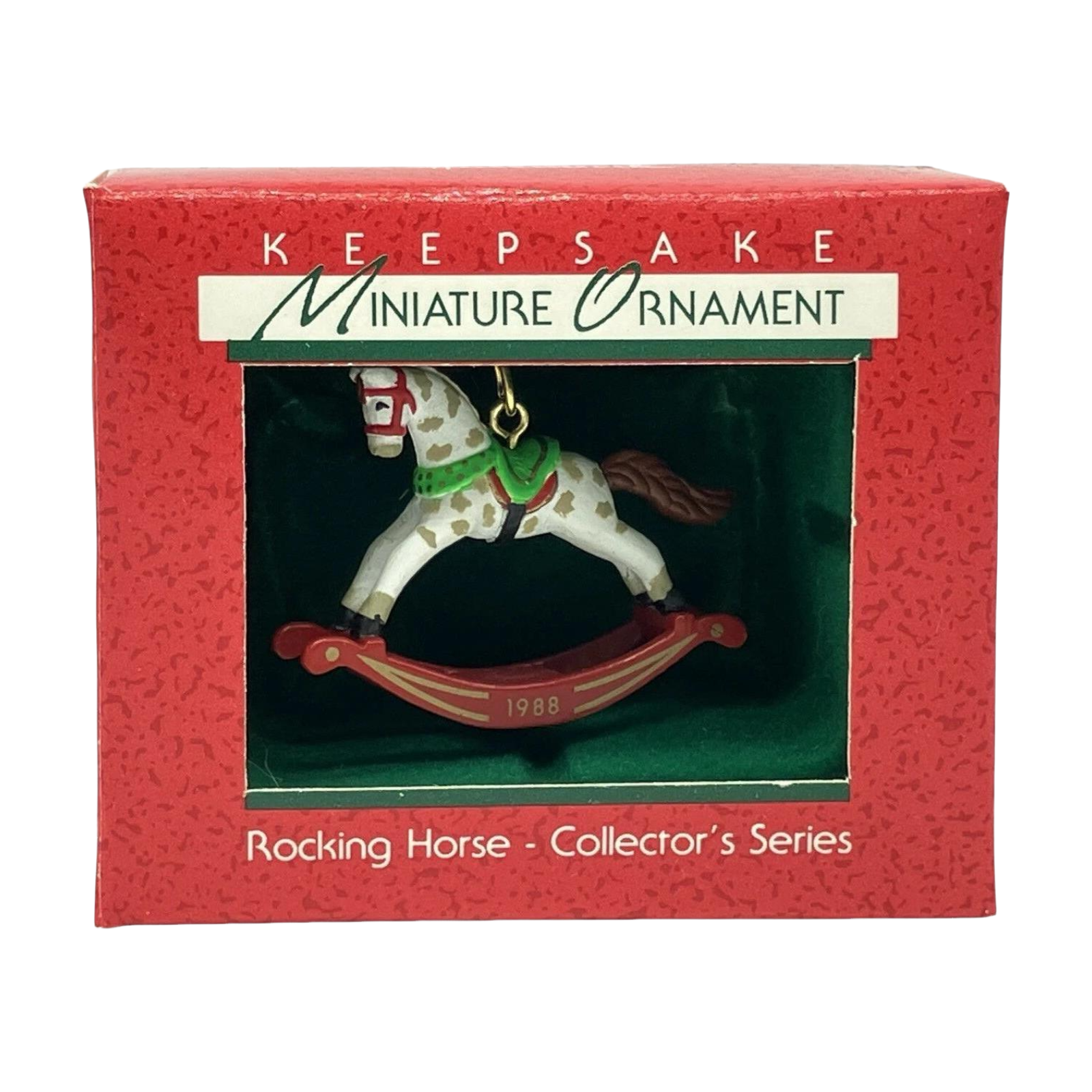 1988 Dappled - Red Rockers Hallmark Ornament (Miniature Rocking Horse) QXM5624