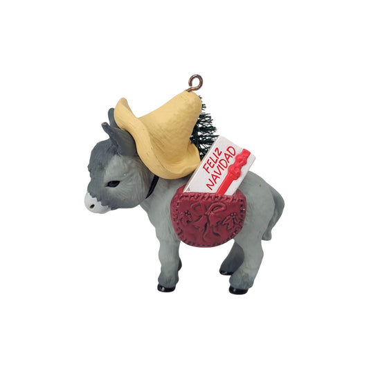 1988 Feliz Navidad Hallmark Ornament (Donkey) QX4161 Image1