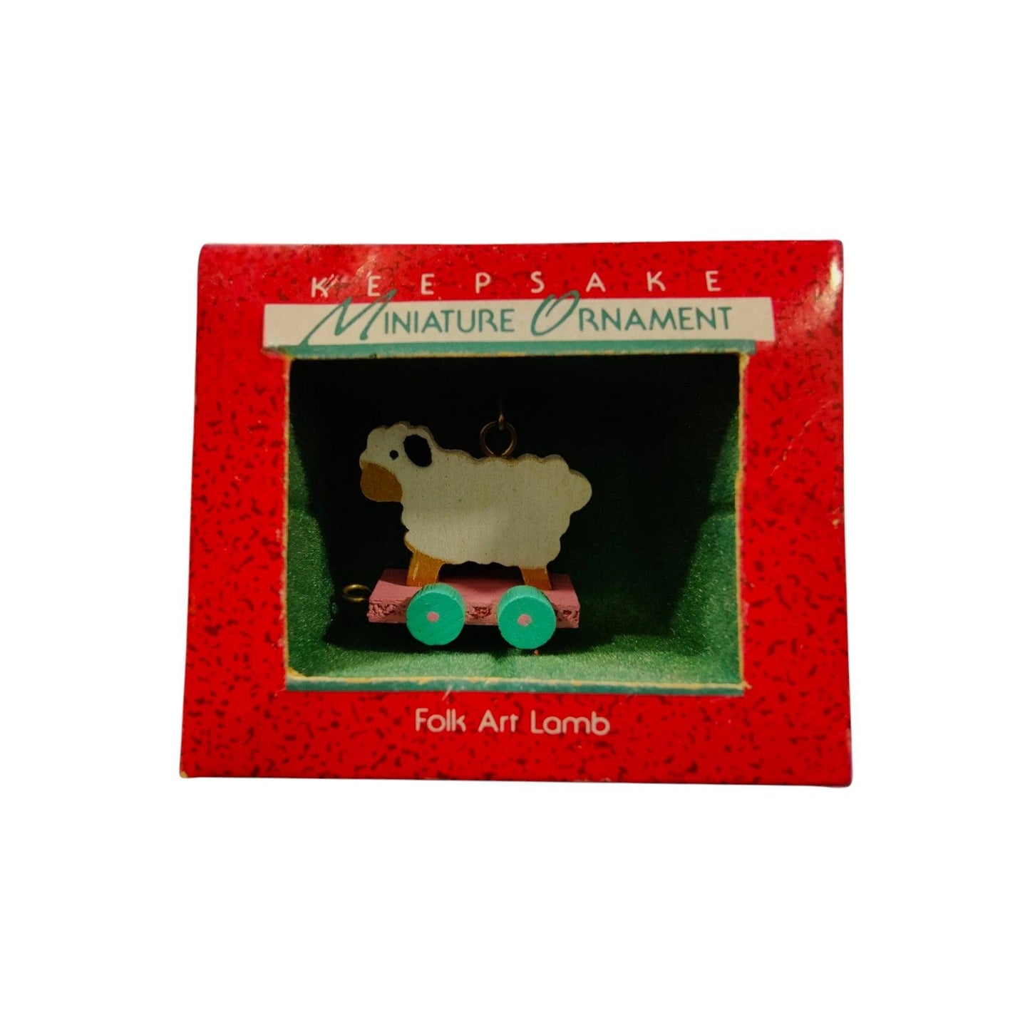 1988 Folk Art Lamb Hallmark Ornament (Animal) QXM5681 Image2