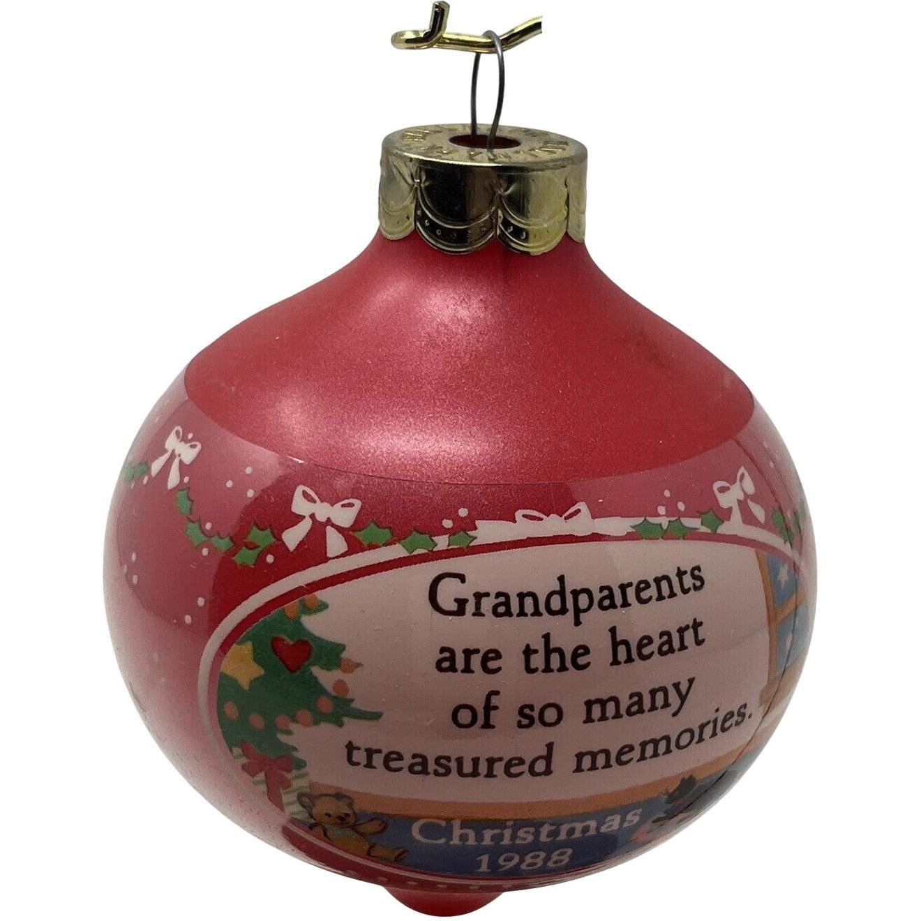 1988 GrandParents Hallmark Ornament (Glass Ball) QX2771