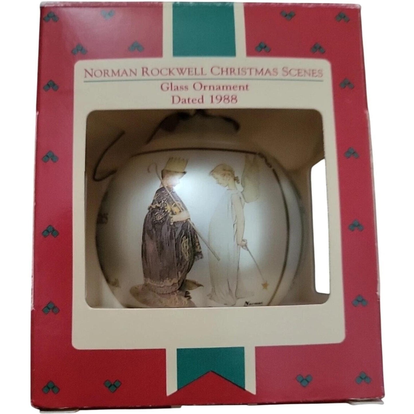 1988 Norman Rockwell Christmas Scenes (Glass Ball)
