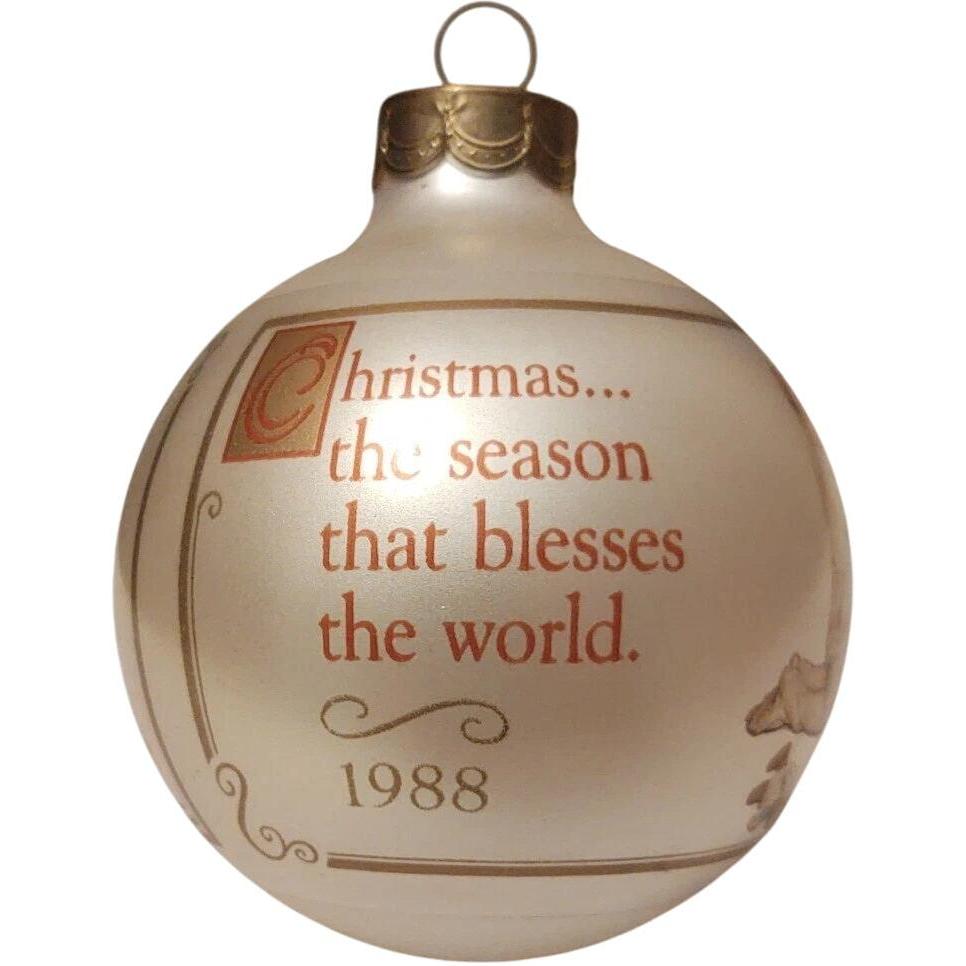 1988 Norman Rockwell Christmas Scenes (Glass Ball)