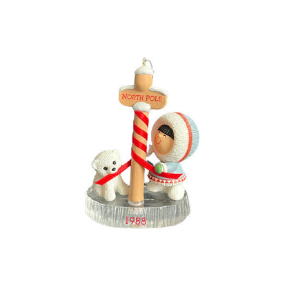 1988 North Pole Hallmark Ornament (Frosty Friends) QX4031