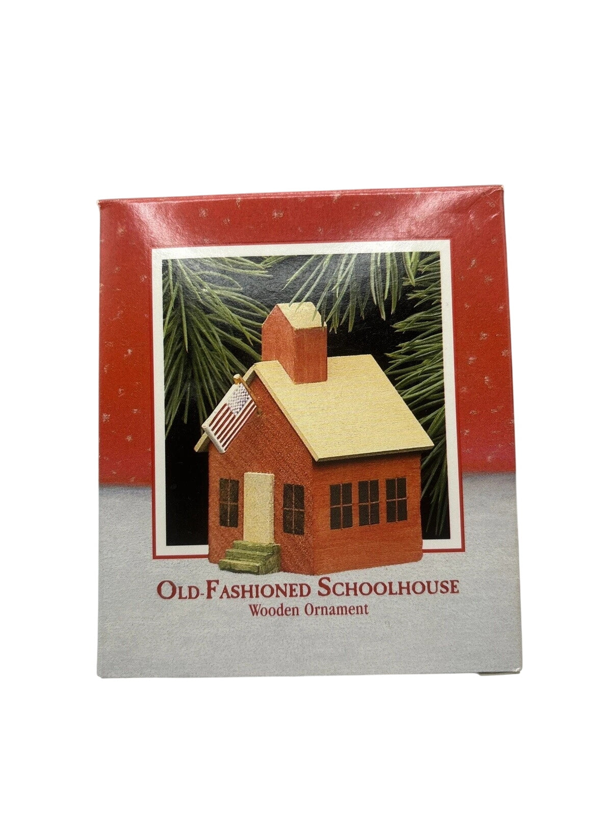 1988 Old-Fashioned Schoolhouse Wooden Ornament (Buildings & Houses)