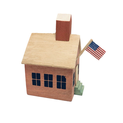 1988 Old-Fashioned Schoolhouse Wooden Ornament (Buildings & Houses)