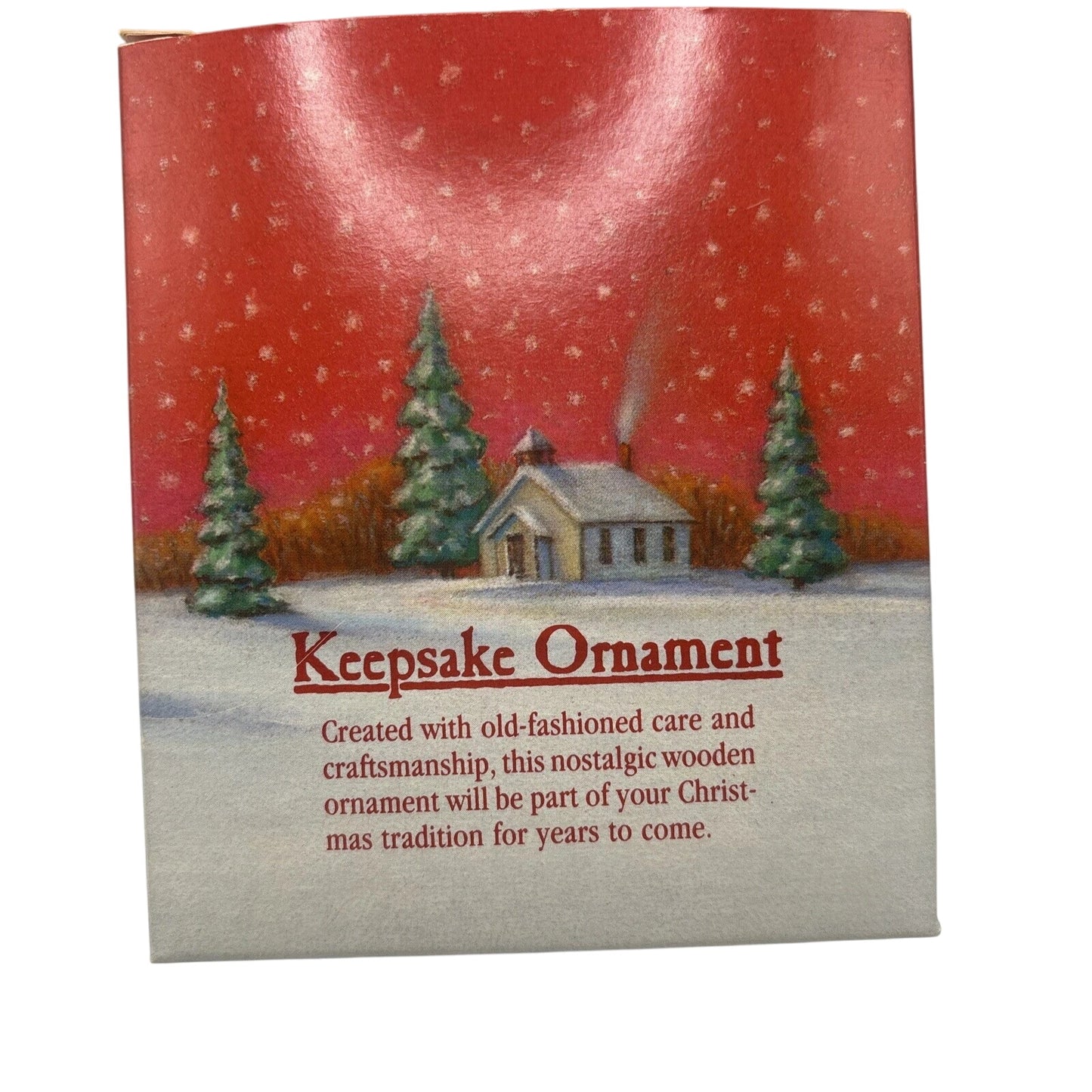 1988 Old-Fashioned Schoolhouse Wooden Ornament (Buildings & Houses)