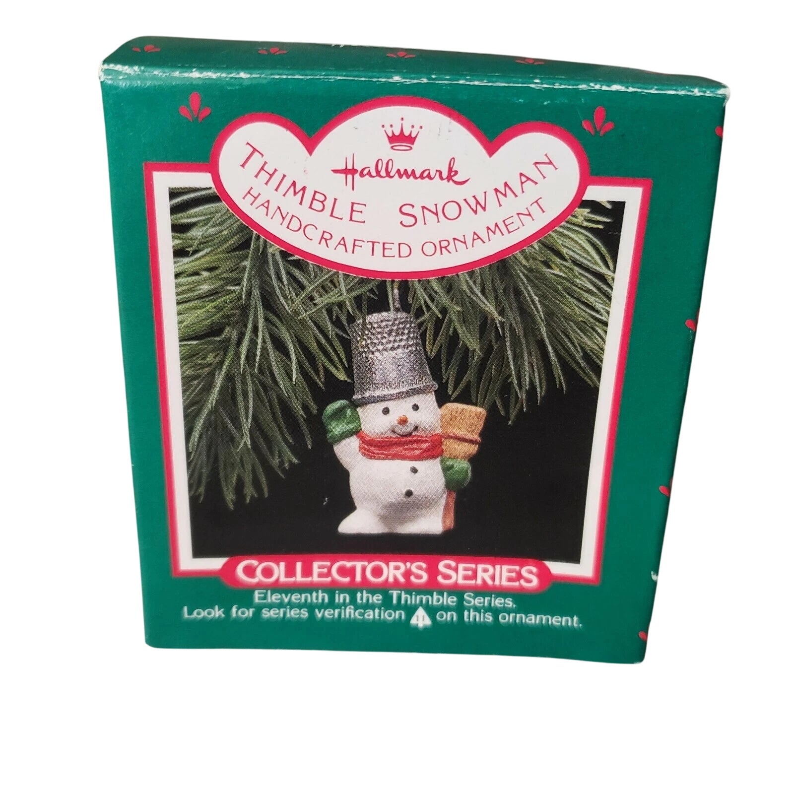 1988 Thimble Snowman Hallmark Ornament (Thimble) QX4054