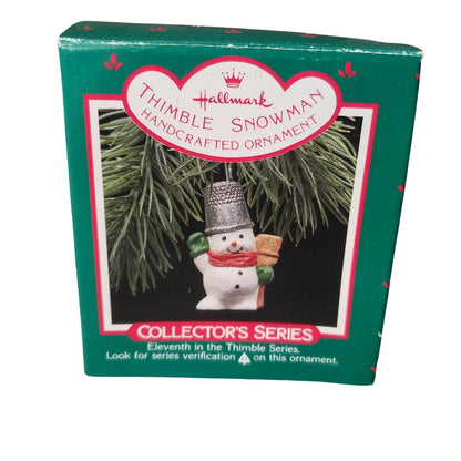 1988 Thimble Snowman Hallmark Ornament (Thimble) QX4054